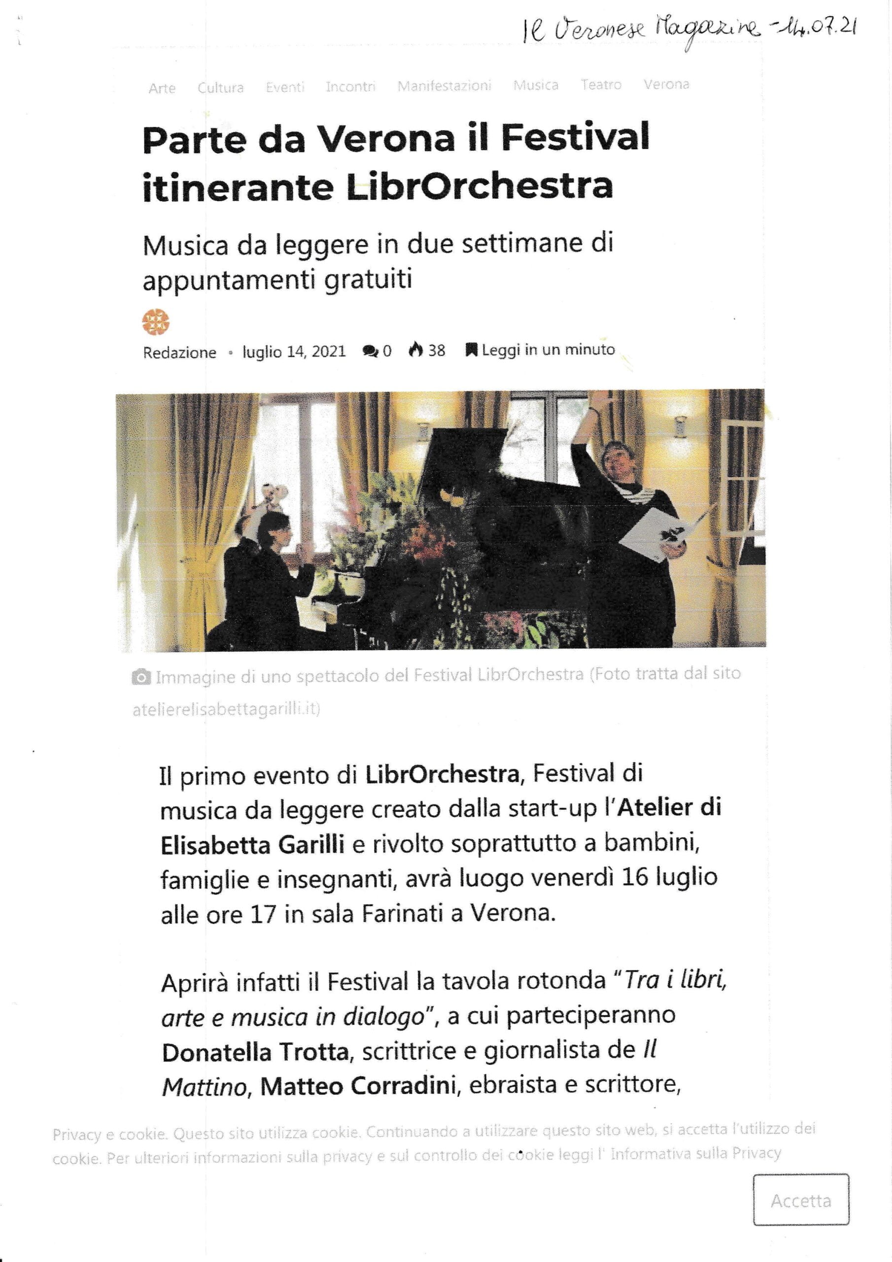 2021.07.14 Il Veronese Magazine Parte da Verona il primo Festival itinerante scaled
